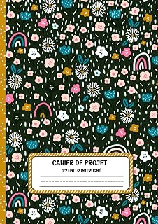 Independently published Cahier De Projet 1/2 Uni 1/2 Interligné Pointillé: Format A4/100 pages, idéal pour les ateliers d'écriture à l'école primaire au Québec, au Canada. (French Edition)