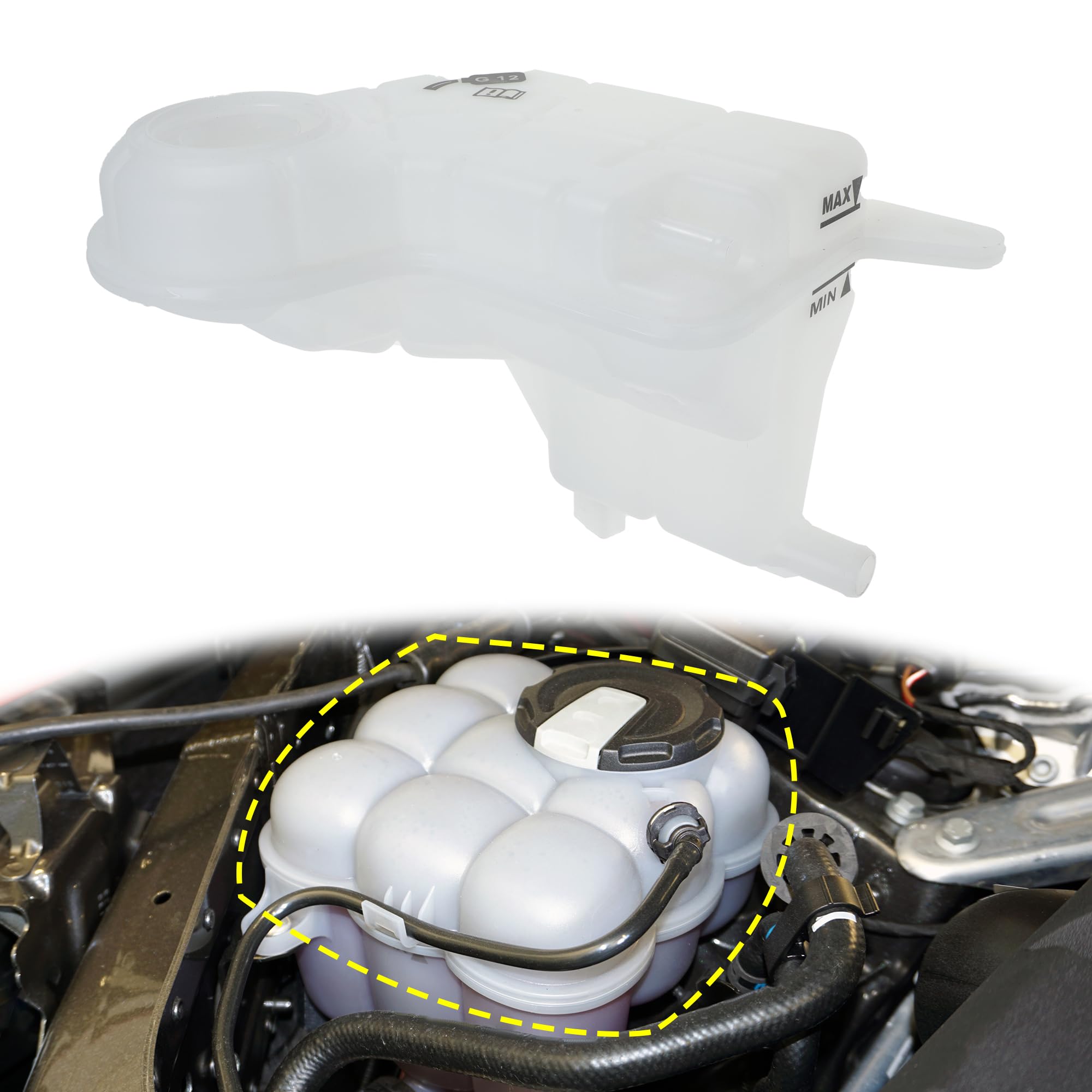 For Volkswagen 2005 2006 2007 2008 2009-2018 Radiator Coolant Overflow Tank