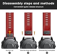 Vista 33 de ANCOOL Compatible with Garmin Fenix 6S/5S/7S Watch Band, 20mm Soft Silicone Watch Band Replacement for Fenix 8 43mm/6S Pro/7S Pro/5S Plus Smartwatch