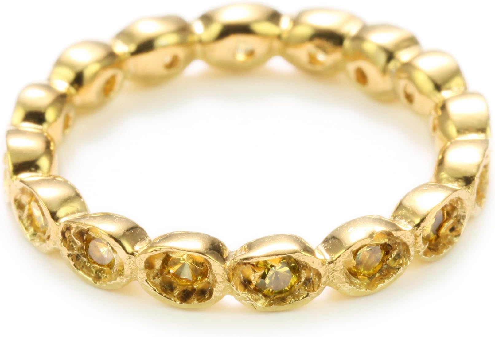 MELINDA MARIA "Pod Collection" Yellow Diamond Teeny Pod Ring, Size 7