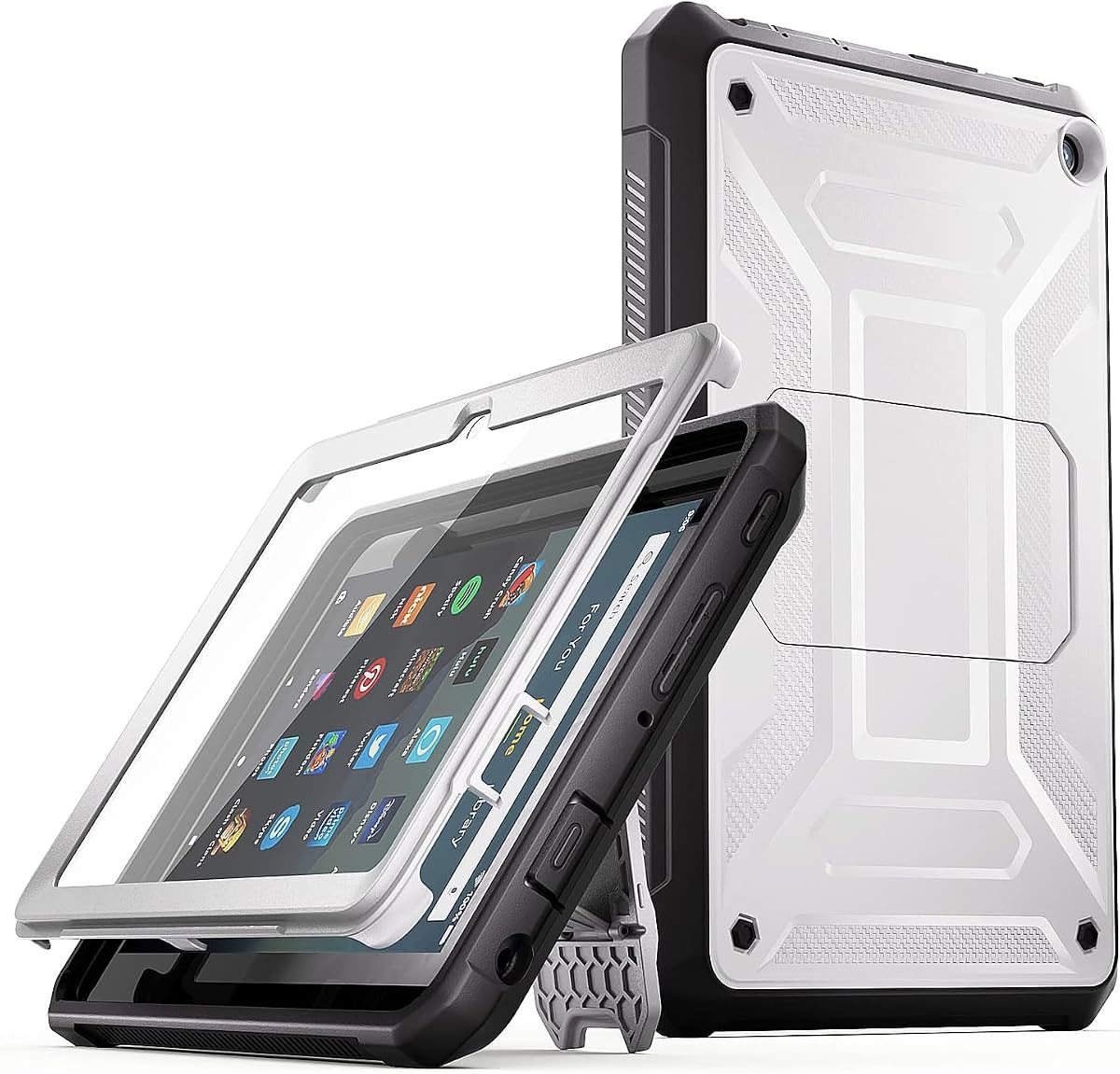Funda para tableta para tabletas de 11 pulgadas lanzada en 2023, no apta para tabletas iPad TCL de 11 pulgadas, DJ&RPPQ Funda ligera a prueba de golpes para niños con soporte protector de pantalla -Gris