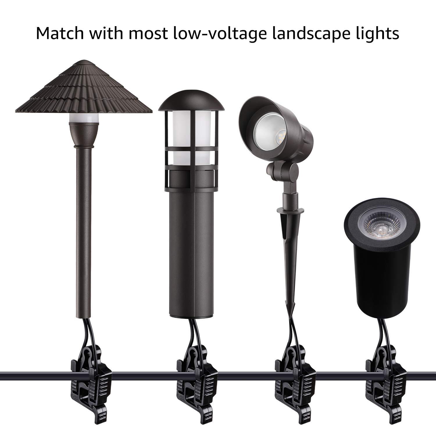 LEONLITE 12-Pack Low Voltage Landscape Wire Connector, Outdoor Light Cable Connectors for Pathway Lights/In-ground Lighting/Spotlight, UL Listed, 12-18 Gauge