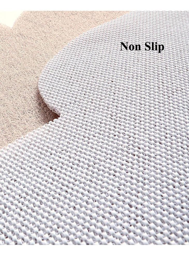 Alfombrilla de ducha extra grande de PVC con forma de flor, antideslizante, antideslizante, suave, con agujeros de drenaje, alfombrilla de masaje lavable para cabina de ducha (rosa, 100 x 100 cm)