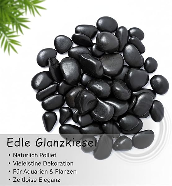 HSDLEWJ 1 Kg Galets Naturels 3-5 cm Noir Poli Galets DéCoratifs pour Plantes en Bambou, Aquarium, Remplissage de Vase, Jardin Féérique, Décoration D'aquarium - 4