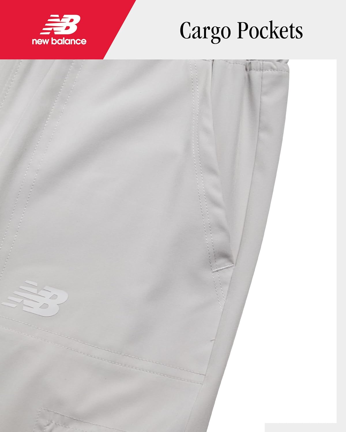 New Balance Active Girls Pants - Athletic Stretch Woven Wide Leg Joggers - Kids Dance School Cargo Pants (7-16) - Image 3