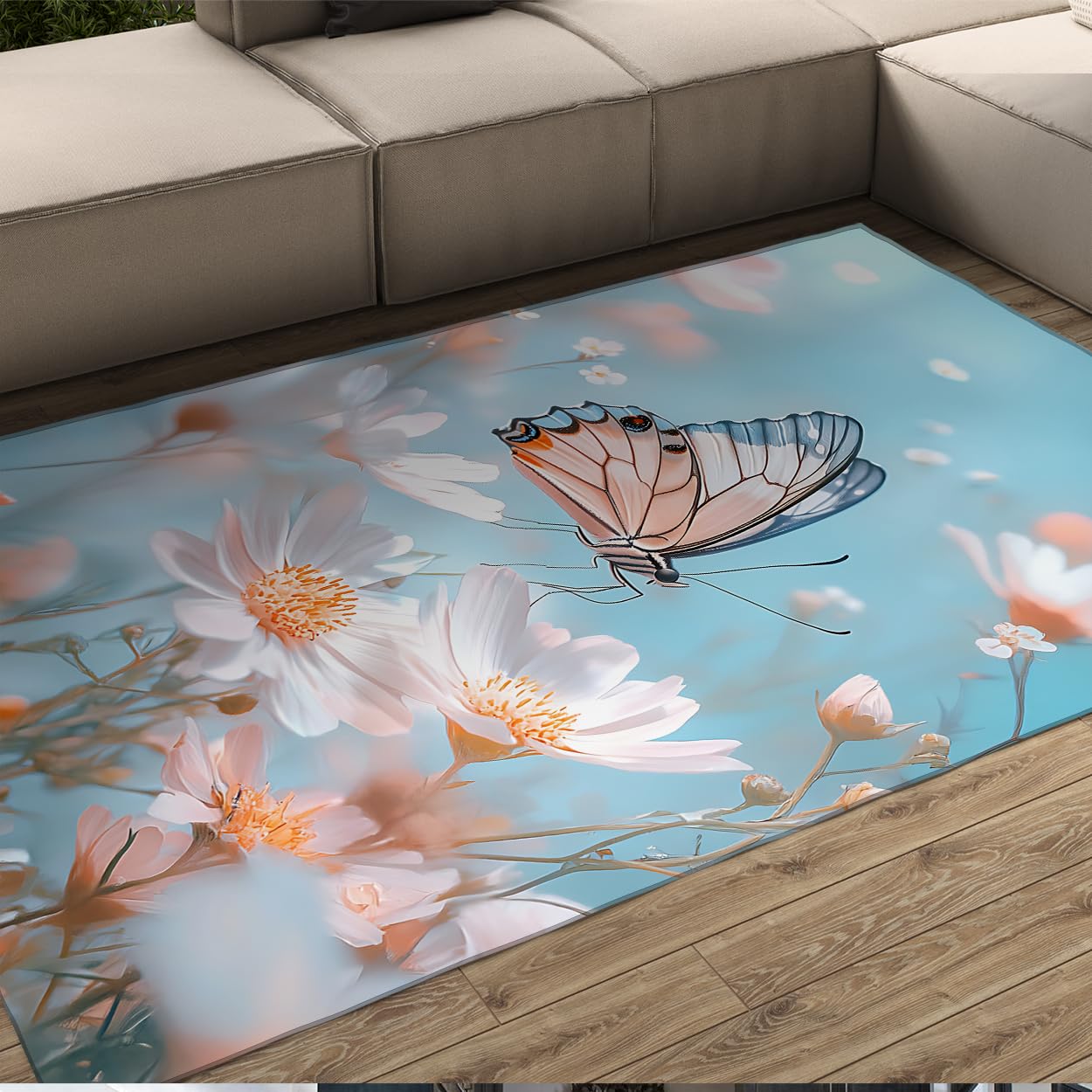 Tapis rectangulaire antidérapant doux 80x150cm style rustique pour buanderie