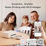 Photo Printer 4×6”, Wi-Fi Full-Color Instant Phone Phtoto Printer for iPhone, Android, Smartphone, Thermal Dye-Sublimation Impresora De Fotos for Home Use, + 108 Sheets Photo Paper & 2 Cartridge