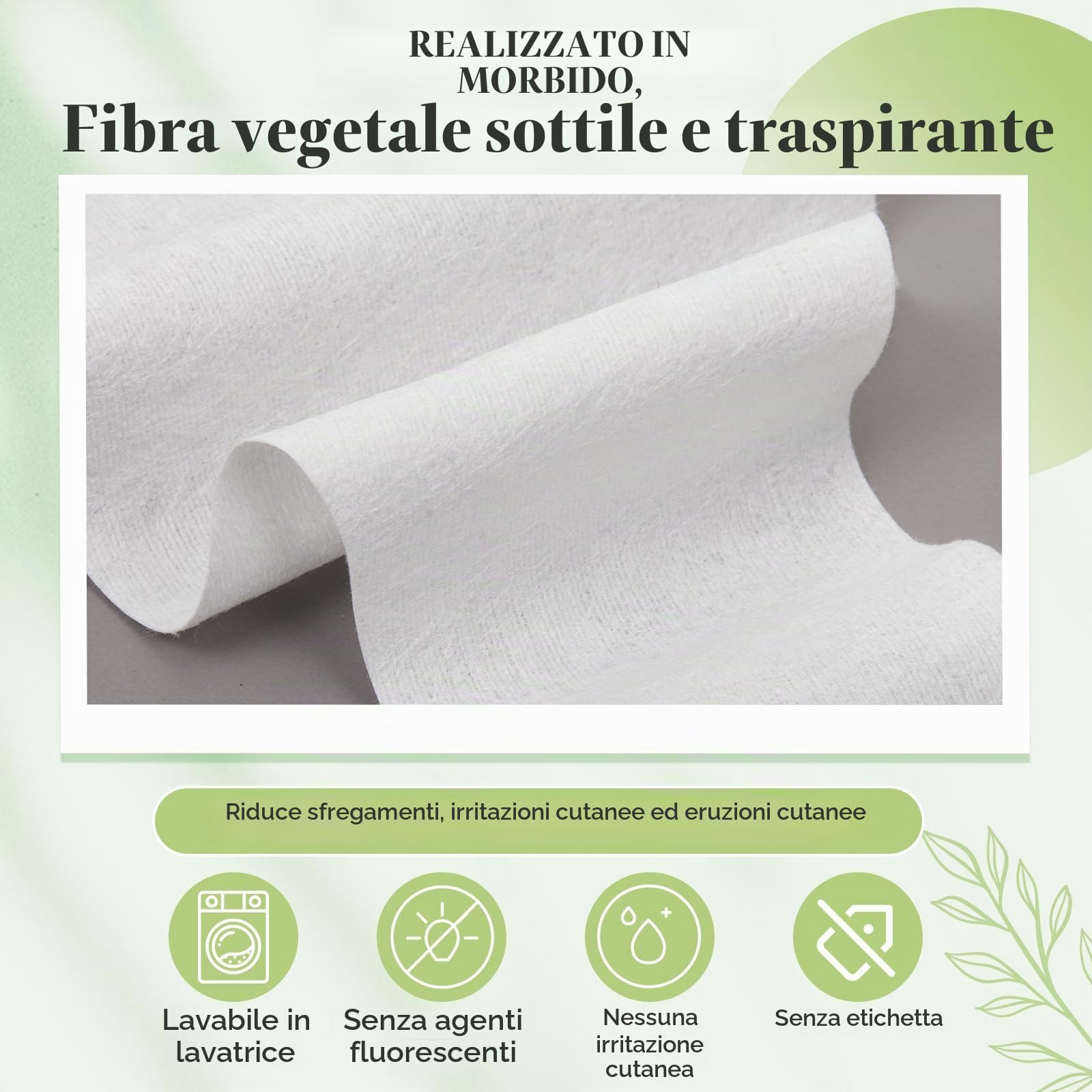 Neer 50 Pezzi Fodera per Pancia per Sudore in Tessuto Non Tessuto Bianco Cuscinetti per Pancia Taglie Forti per Pelle