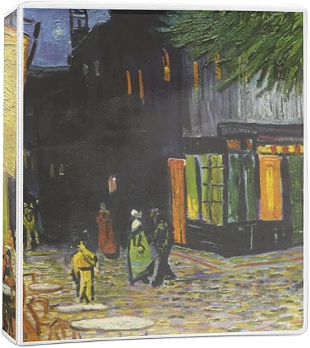 Cafe Terrace at Night (Van Gogh 1888) - Carpeta de 3 anillas, 1 pulgada