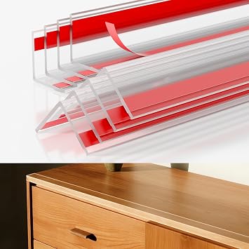 30x30mm Self Adhesive Corner Guard, 8pcs 31.5" Wall Corner Protector Strip, Flexible PVC Edge Trim, Peel and Stick Corner Protection for Furniture, Wall Edges & Table Corners