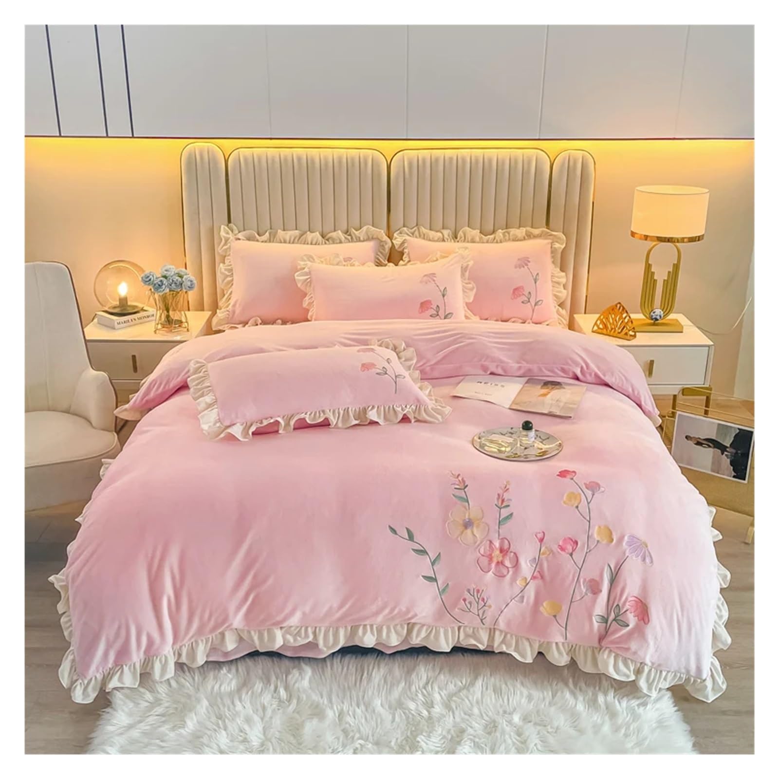 Couvre-lit en velours de cristal pour lit douillet de princesse - 8