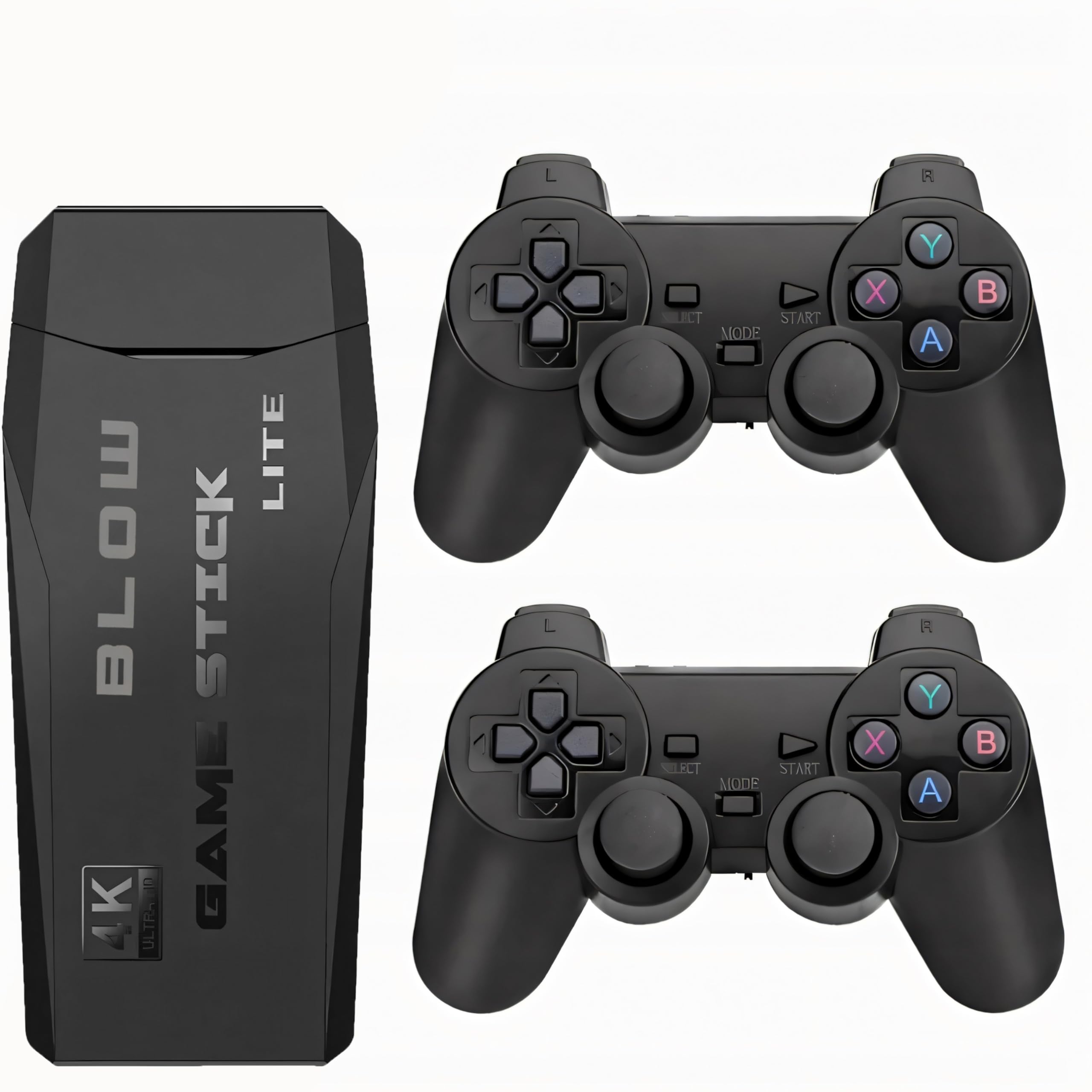 Retoo Console di gioco retrò con 20000 giochi – HDMI plug & play per TV – 2 controller wireless con adattatore, scheda di memoria da 64GB, mini console per bambini e adulti, portatile