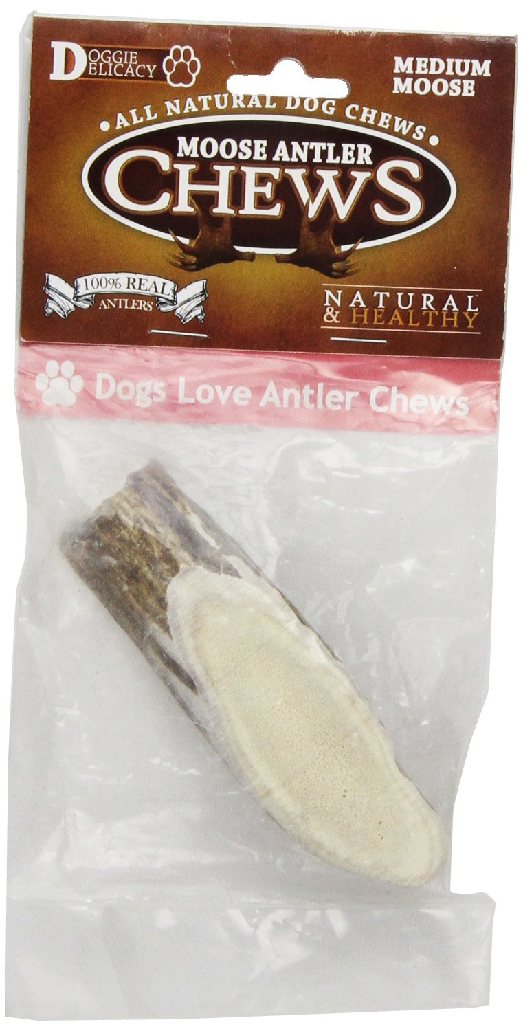 All Natural Shed Premium Dog Treat And Chew, Moose Antler Original 4-Inch, Medium