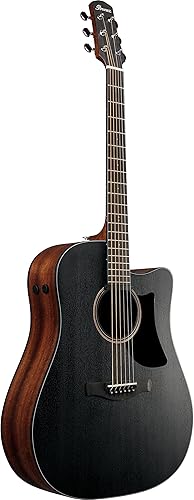 Miniatura 2 de Ibanez AAD190CEWKH - Guitarra acústica-eléctrica avanzada, color negro desgastado