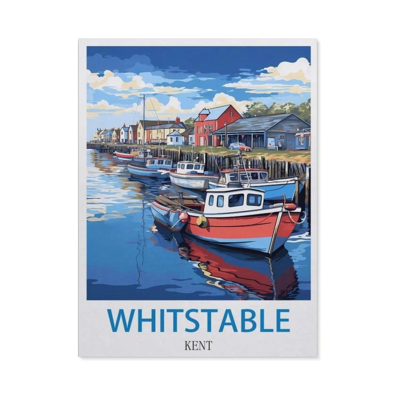 BEAYODKP DIY 5D Diamond Painting，Whitstable Kent（30x40cm）