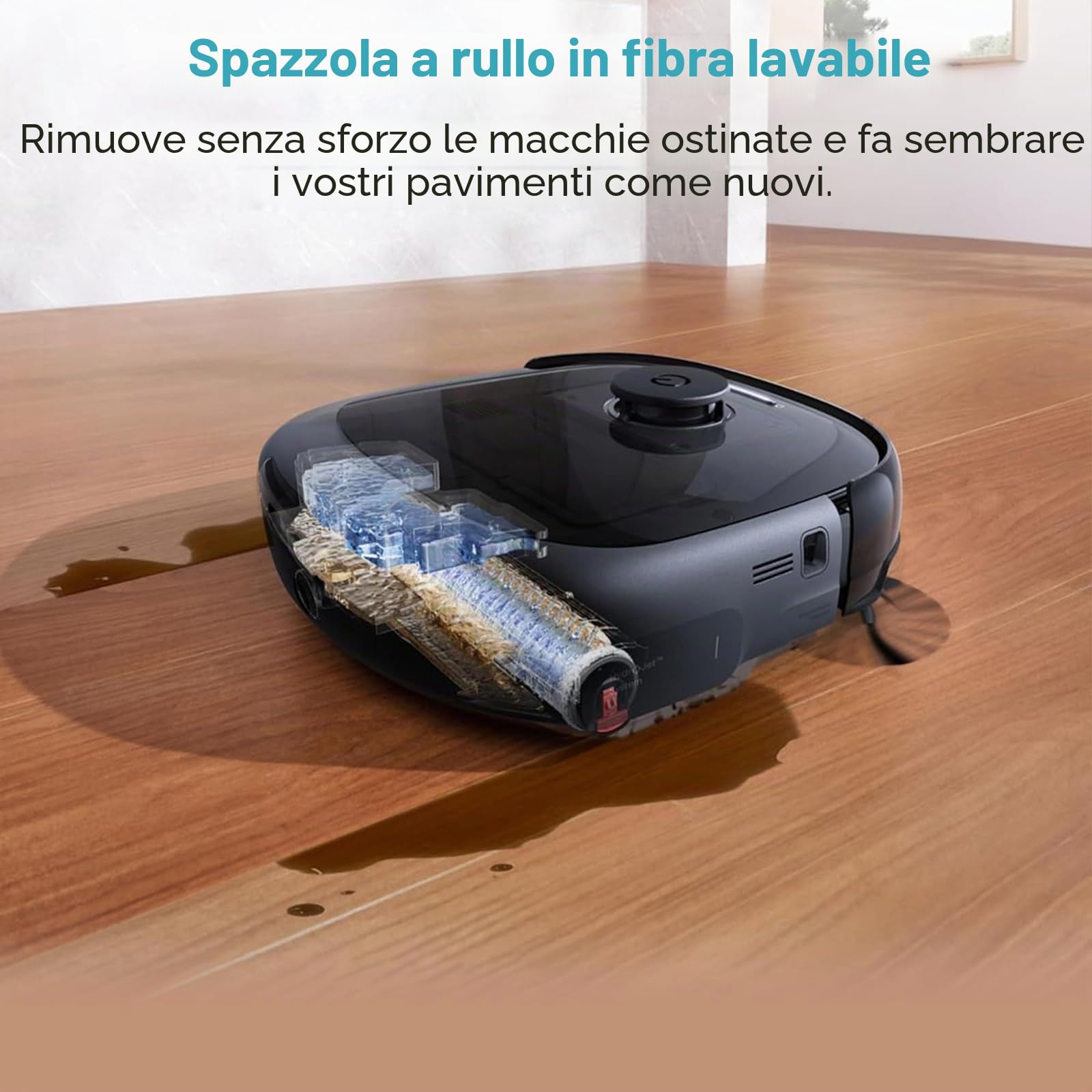 Kit di ricambio da 26 pezzi per eufy E25 / E28: 1 coppia di spazzole principali, 2 panni per la pulizia dei rulli, 4 filtri laterali, 6 spazzole laterali, 6 sacchetti per la polvere