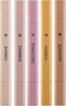 DIVERSEBEE Bible Highlighters Assorted Colors, No Bleed Rose | 5 Pack Dual Tip Aesthetic Pastel Highlighter Pens for Journaling, Note Taking, School, Bible Study Supplies and Accessories