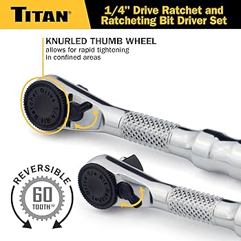 Amazon | Titan 11335 2ピース 1/4インチドライブ x 4-1/8インチ