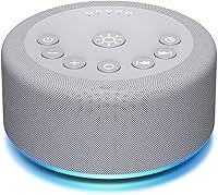Hushing White Noise Machine with Night Light: 30 Non-Looping Sounds, Brown/Pink Noise, 12 Colors, 36 Volumes, Timers for Baby Sleep & Adults