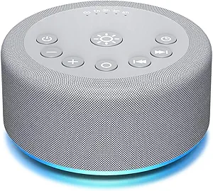 Sound Machine Night Light White Noise Brown Noise Machine 30 Non Looping Sounds 12 Lights 5 Timers 36 Adjustable Volume Memory Function Sleep Sounds Machine for Baby Kids Adult & Home Office Travel