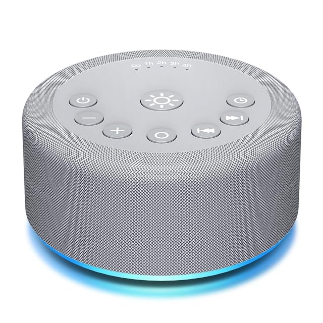 Sound Machine Night Light White Noise Brown Noise Machine 30 Non Looping Sounds 12 Lights 5 Timers 36