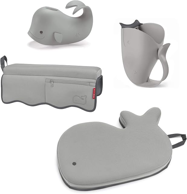 Skip Hop Grey MOBY Baby Bath Essentials Set