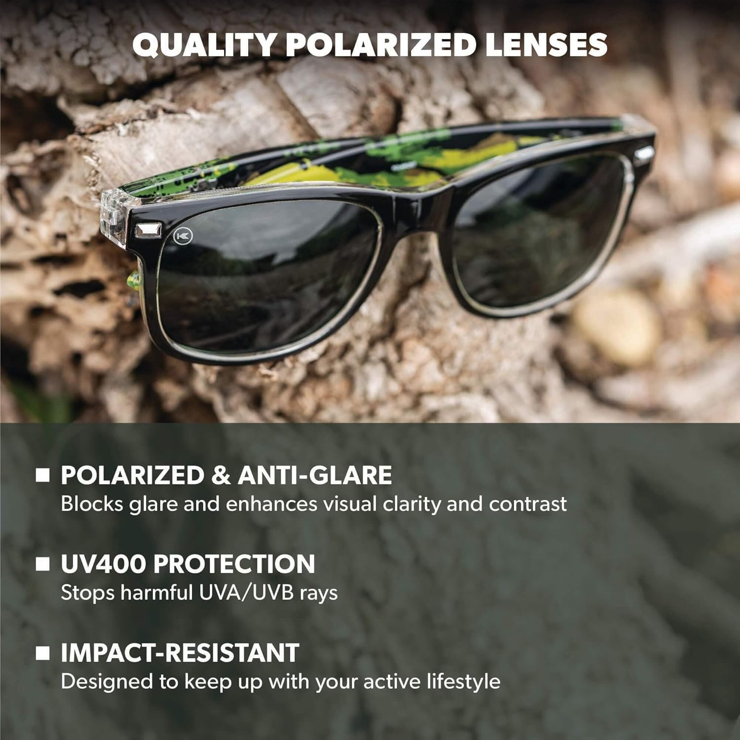 Knockaround Fort Knocks Polarized Sunglasses for Men & Women - UV400 Protection
