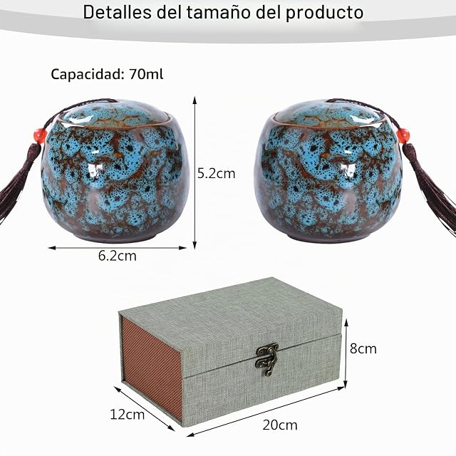 Foto 2 de 6 de Urnas pequeñas para cenizas humanas, mini urnas conmemorativas de cerámica