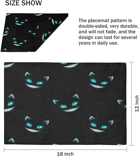 Miniatura 4 de Cats Fun Placemats Set of 4 Table Mats Washable Placemat Waterproof Place Mats for Party Home Dining Table Decor 18x12 in