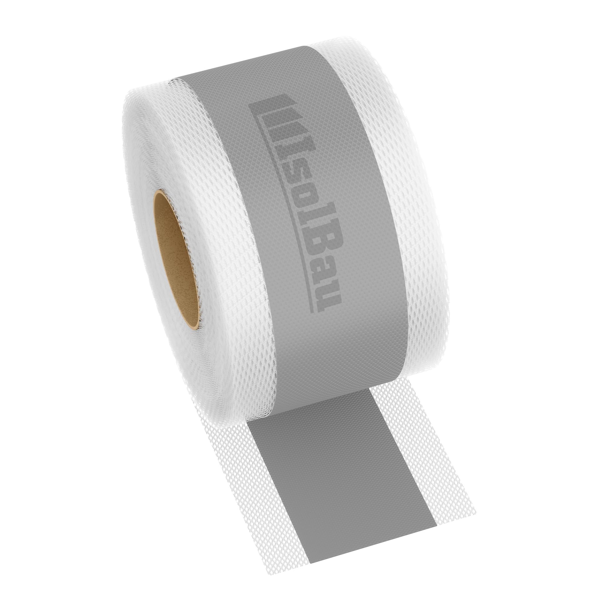 Isolbau Cinta de sellado P2 gris – 50 m, 120 mm, cinta de sellado impermeable para fontanería, ducha, baño, azulejos, balcón y terraza, sellado para interiores y exteriores