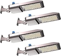 320W LED Parking Lot Lights 48000LM 5000K Daylight ETL IP65 Commercial Pole Lights w/ Photocell Arm Mount - 4 Pack