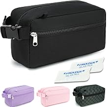 GYEUKHAM Freezable Lunch Bag,Reusable & Collapsible Mini Cooler for Adults,Insulated Lunch Box with Ice Packs,Freezable Snack Bag with Handle Buckle, On-the-Go,Black
