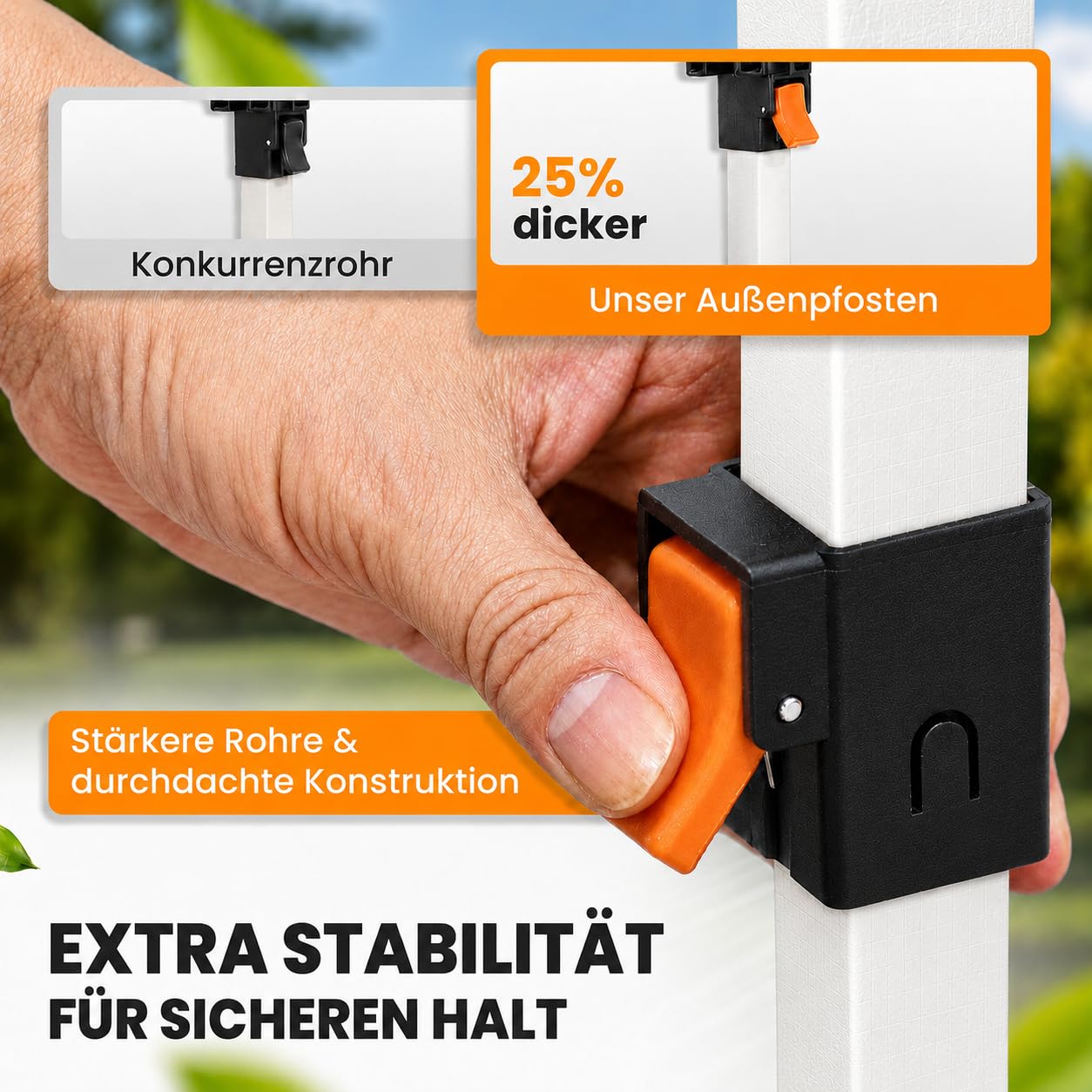 NATURIZ® Pavillon 3x3 Wasserdicht Stabil und UV 50+ Schutz - Faltpavillon mit Seitenwänden - Pop Up Zelt für Garten, Camping, Marktstand & Partyzelt, Gartenpavillon, Gartenzelt, Festzelt (Beige)
