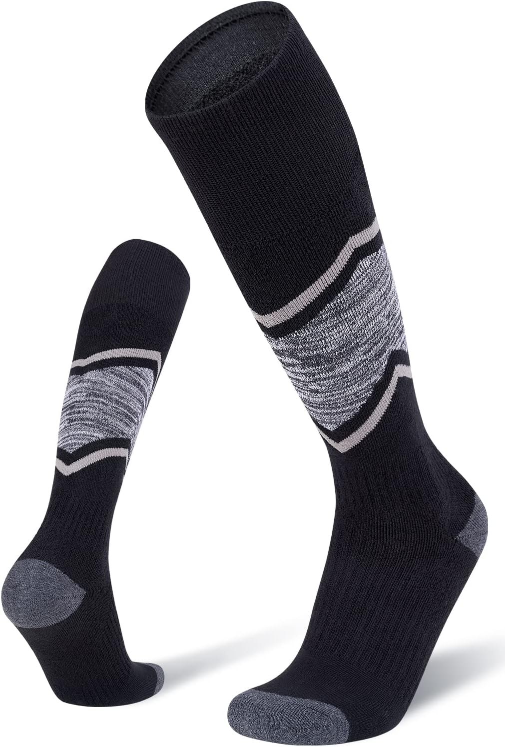 FITRELL 2/3 Pack Merino Wool Ski Socks for Snowboarding, Full Cushioned Winter Thermal Knee-high Warm Socks for Men and Women - Image 7