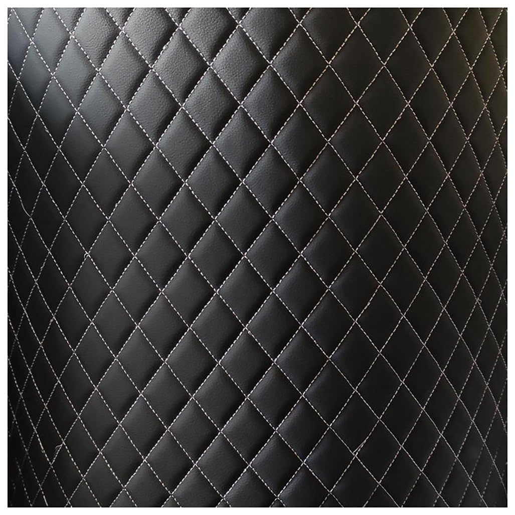 Simili Cuir Premium Noir 1.6x5m Tissu Faux Cuir PU Haute Résistance pour Ameublement