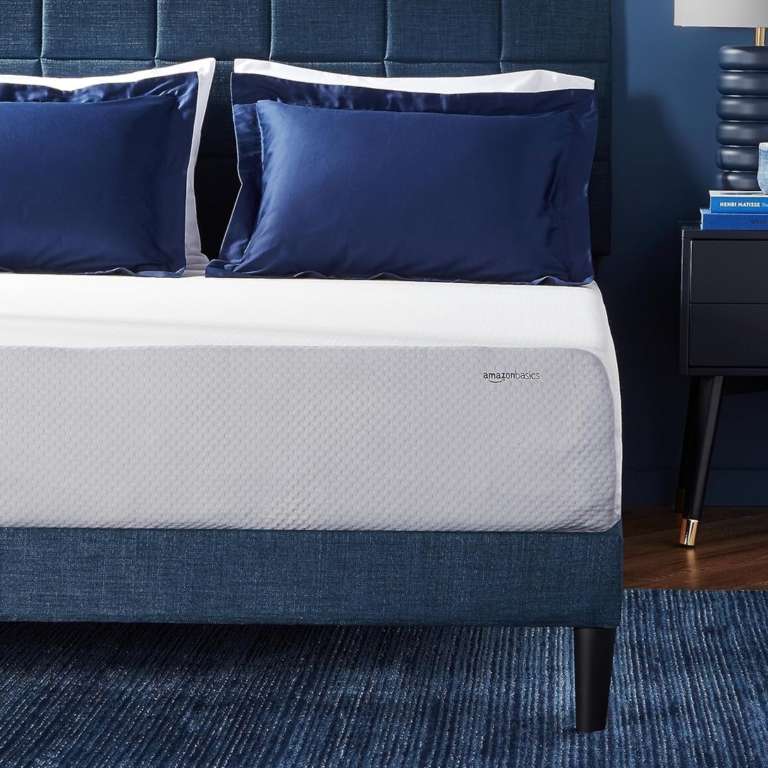Amazon Basics Memory Foam Mattress, Soft Plush Feel, 10