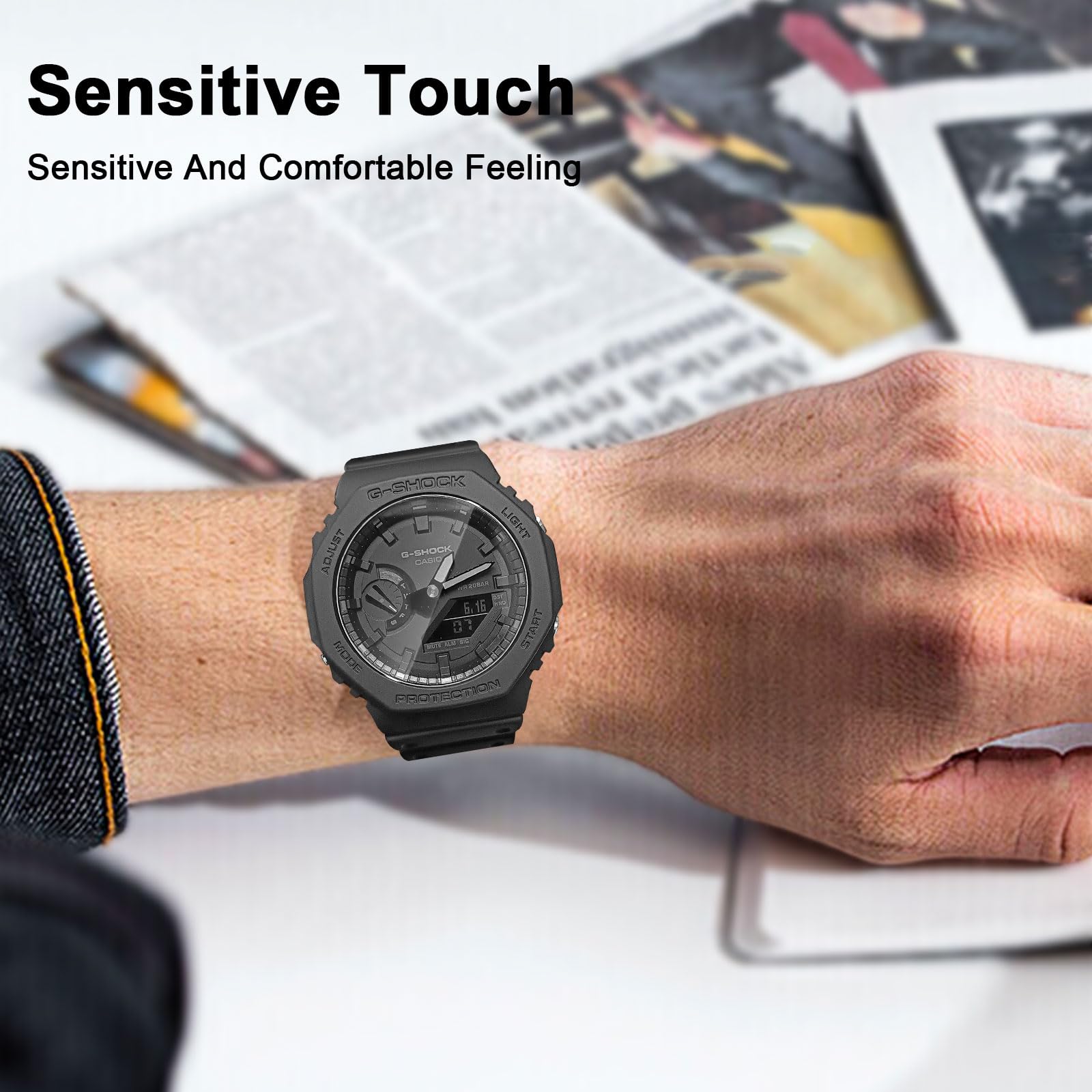 Protector de Pantalla Compatible con Casio G-Shock GA-B2100, 4 Piezas Cristal Templado 9H HD Transparente Anti-Arañazos