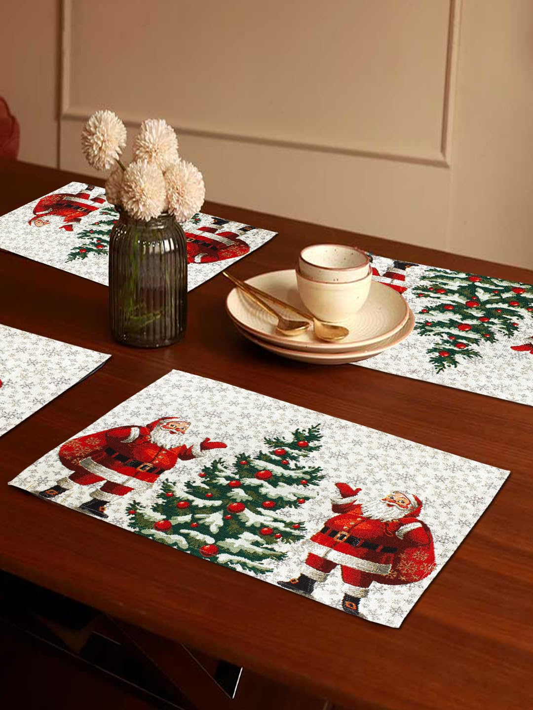 Buy AVI Living Santa Christmas Table MatsSet of 6PolycottonColor