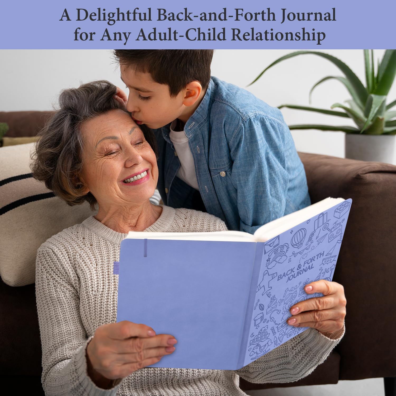 Just Between You and Me Kid Journal - A Back & Forth Journal for Grown-Up & Kid / Parent & Child to Strengthen Bond, Build Communication, and Share Memories, Interactive Writing Prompts for Kids & Adults, Gift for Girls Boys, 7"X10"-Light Purple