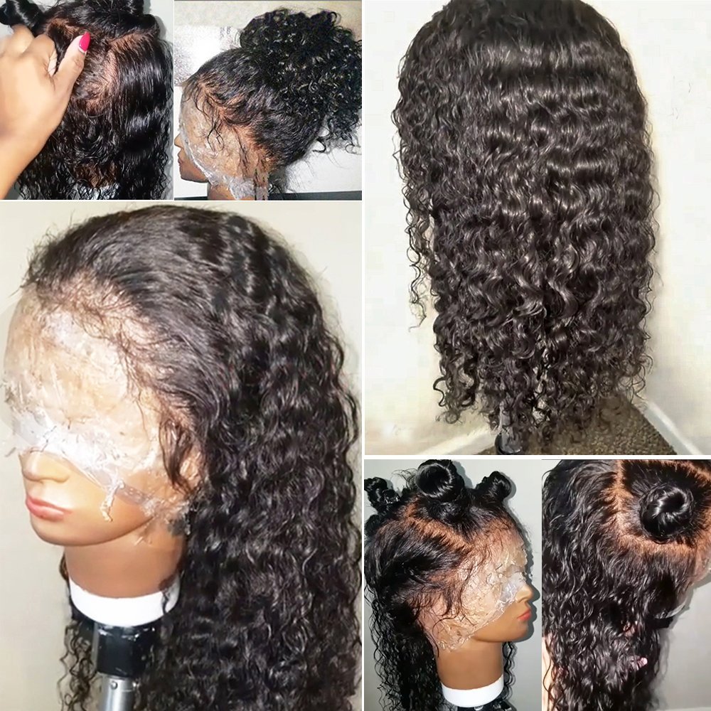 JYZ Full Lace Human Hair Wig – Burmese Wet Curly, 150% Density, Raw Hair, Plucked Bleached Knots With Baby Hair, 14 Inch Free Part JYZ Full Lace Human Hair Wig – Burmese Wet Curly, 150% Density, Raw Hair, Plucked Bleached Knots With Baby Hair, 14 Inch Free Part