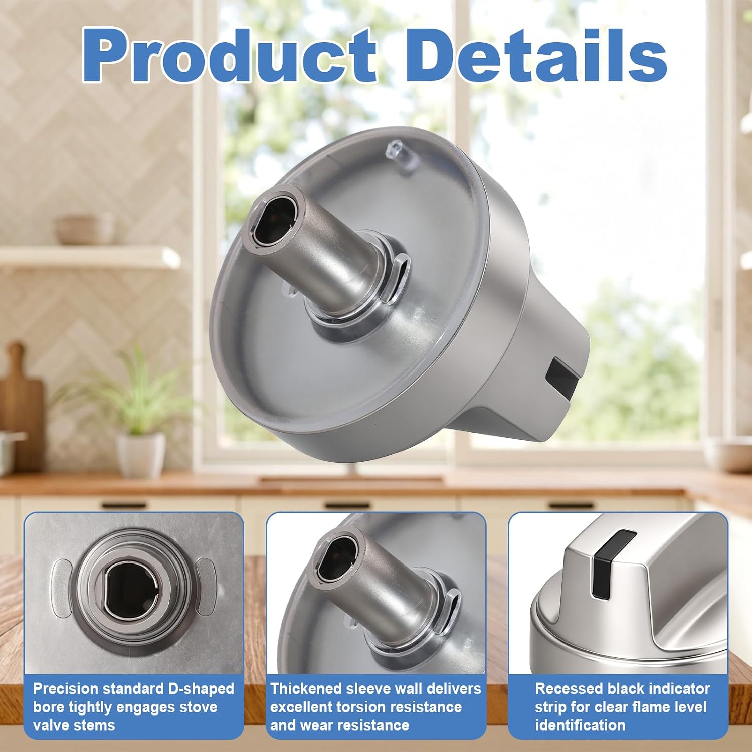 5 Pack WB03X29315 Gas Stove Knobs, Fits GE JGP5030SLISS JP3530DJ3BB
