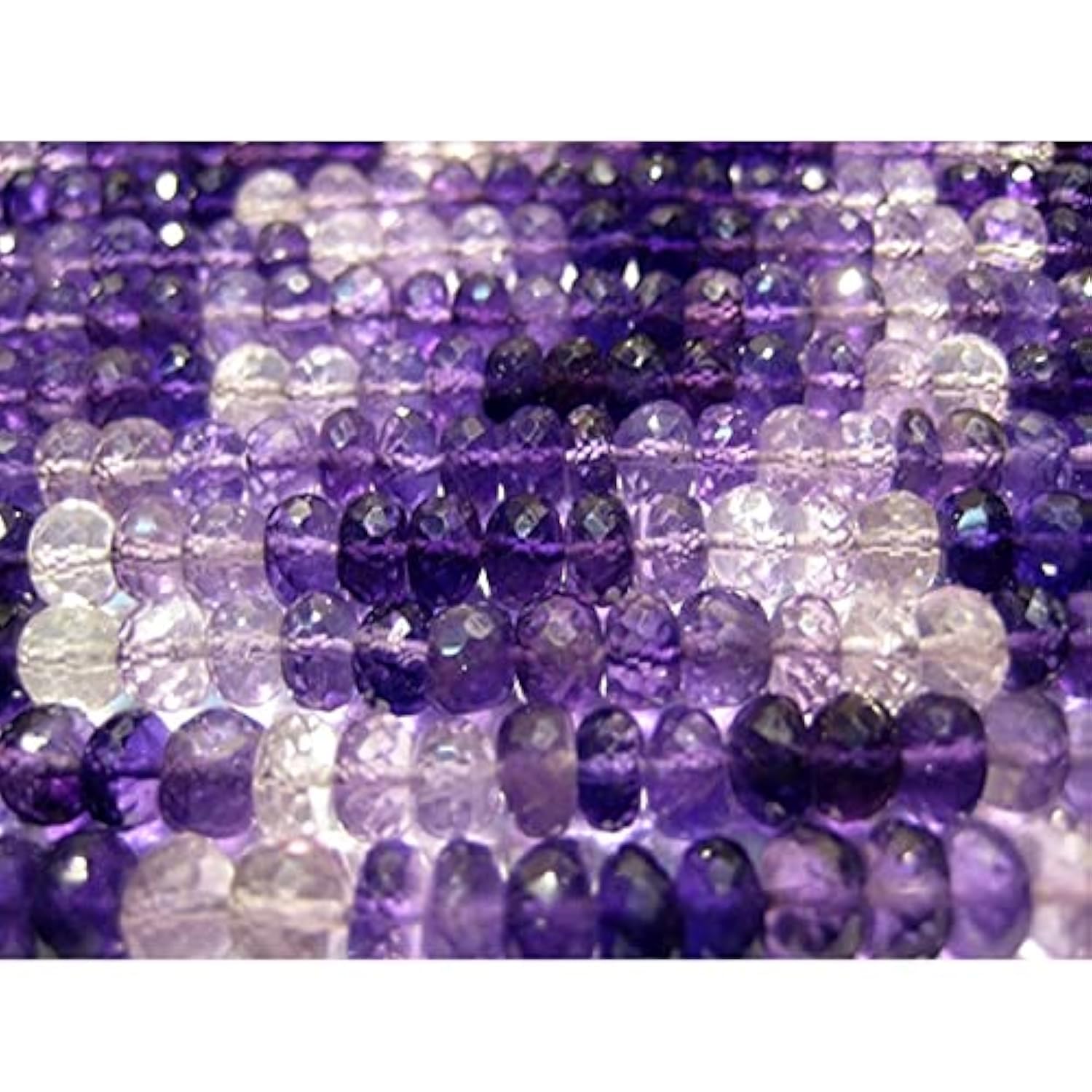 Améthyste micro facettée en rondelles dégradées de 8mm pour création joaillerie haut de gamme