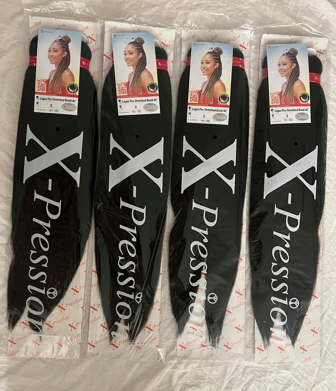 Xpression 46 inch pre stretched/pre pulled Xpression Lagos braid