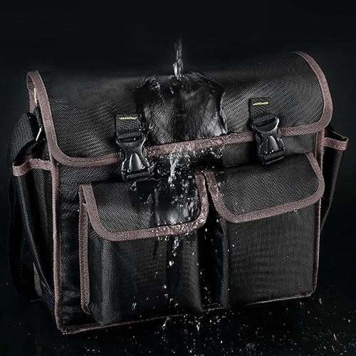 Miniatura 7 de Bolsa de herramientas con múltiples bolsillos de boca ancha, bolsa de herramientas plegable de boca ancha de 14 pulgadas, bolsa de herramientas para