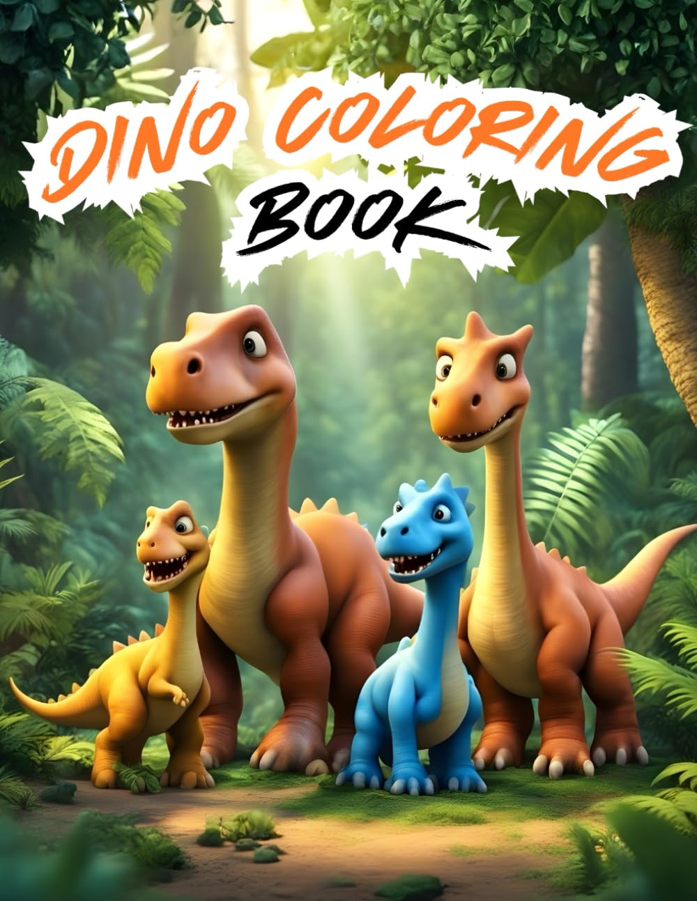 Amazing Dinosaurs - Super Fun Coloring Pages for Kids: 50 Fun and Easy Dinosaur Pages for Kids Ages 3–8