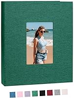 Vista 75 de Álbum de fotos de 8 x 10 pulgadas, paquete de 2 libros de fotos de lino, álbum de 26 páginas con capacidad para 52 fotos, carpeta de presentación