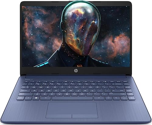 HP Portátil delgado y ligero HD de 14 pulgadas, procesador Intel Quad-Core, batería de larga duración, cámara web, Bluetooth, Wi-Fi, SSD portátil,
