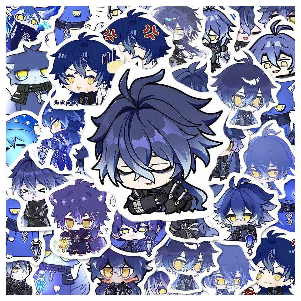 Flins Stickers, 86 Genshins Flins Figure Vinyl Waterproof DIY Sticker Decals for Party, Water Bottle Scrapbook Laptop Skateboard Computer for Teens Fans