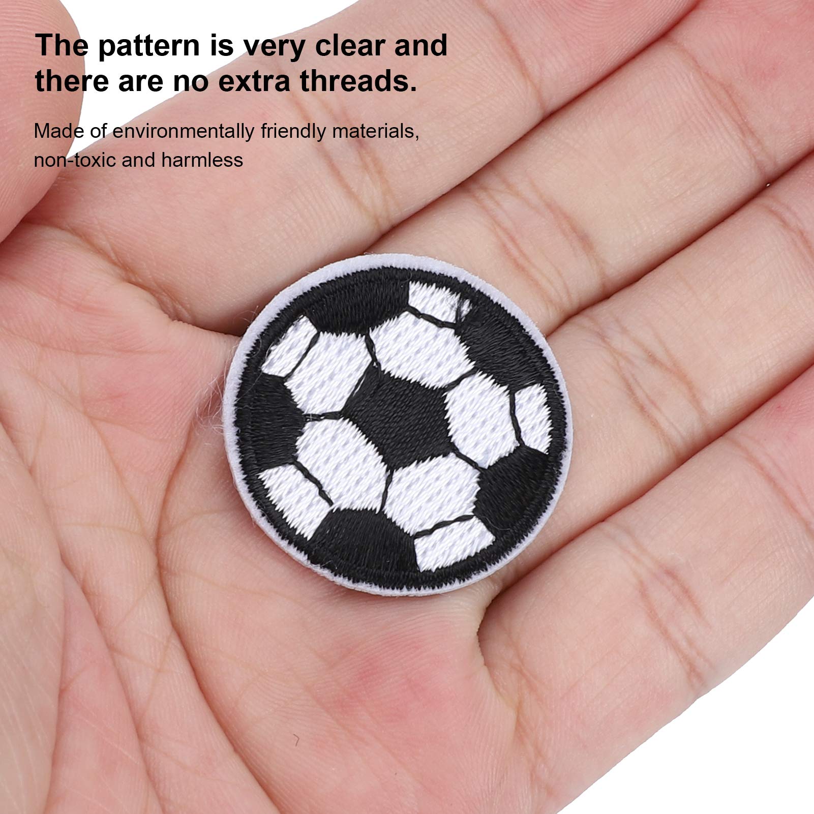Amazon.co.jp: サッカーボールパッチ 100個 サッカーボール刺繍パッチ