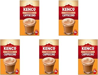 Cappuccino Instant Coffee Sachets 8x14.8g (Pack of 5, Total 40 Sachets, 592g)